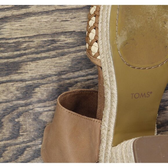 Toms Womens Rope Majorca Platform Heeled Sandal 10021955 Brown Sugar 9M - Picture 6 of 12